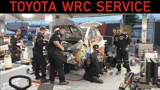 WRC Night Service of Ott Tanaks Rally Car  WRC Australia 2018 [upl. by Olifoet532]