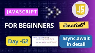 Async await in JavaScript  Async await  JavaScript for beginners JavaScript async await [upl. by Dasha980]