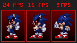 Kinda Epilepsy Warning 24 FPS vs 15 FPS vs 5 FPS  Sonicexe animation test sticknodes\ [upl. by Wieren]