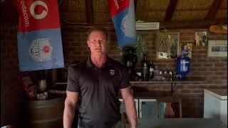 President of Blue Bulls Rugby Willem Strauss welcomes Bull fans to watch the match against the Valke [upl. by Eizus]