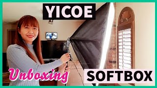 YICOE Softbox Photography Lighting Kit  Unboxing  Set up [upl. by Efthim540]