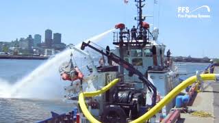 Fireboats as fire fighting pump stations [upl. by Matteo827]