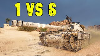 World of Tanks BatChâtillon Bourrasque  1 VS 6 [upl. by Sheffie705]