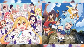 Love Supreme x TOMORROW Mashup Miss Kobayashis Dragon Maid S2 amp Konosuba S2 [upl. by Etep]