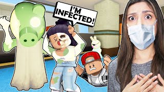 I GOT INFECTED By PIGGY and We Caught A HACKER in Piggy  Roblox Piggy Infection [upl. by Ainek106]