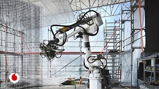 Robots y una impresora gigante para construir edificios [upl. by Apollo]