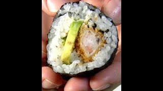 Recette Japonaise  maki sushi de crevettes panees et avocat [upl. by Noland]