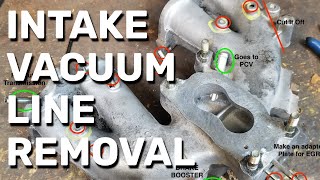 Intake Vacuum Line Removal for Weber Carburetor  Mazda B2000 B2200 [upl. by Wolbrom]