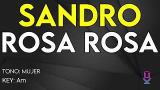 Sandro  Rosa Rosa  Karaoke Instrumental  Mujer [upl. by Attenaj718]