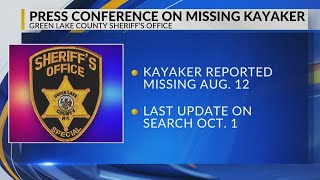 Green Lake County Sheriffs Office holding press conference regarding missing kayaker from August [upl. by Maffei]