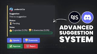 🚀 Create an ADVANCED Suggestions System Discordjs [upl. by Pufahl]