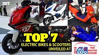 Top 7 electric bikes amp scooters unveiled at Auto Expo 2018 [upl. by Eednak]