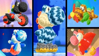 Poochy amp Yoshis Woolly World  All Transformation Stages [upl. by Eihpos]