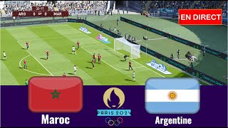 match Maroc vs Argentine en direct JO de Paris 2024 match complet simulation Gameplay PC [upl. by Wyn671]