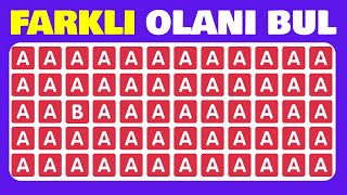 FARKLI OLANI BUL  Ne Kadar DİKKATLİSİN Test Etmek İster Misin  Harf ve Sayı Emoji Bulmaca [upl. by Lledniw]