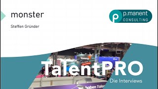 🎤 Interview mit Steffen Günder von Monster auf der TalentPRO in München 🎤 [upl. by Alleinad]