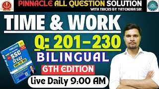 Pinnacle Work amp Time Book Solutions  SSC 6800 TCS MCQ 6rd Edition  ssccgl ssc [upl. by Dorcy]