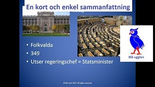 Hur styrs Sverige Riksdag regering mm En kort och enkel sammanfattning [upl. by Wassyngton824]