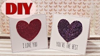 Valentinstagskarten selber basteln 2  Last Minute Valentines Day Cards  DIY [upl. by Elocn]