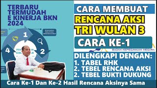 Cara Membuat Rencana Aksi Tri Wulan 3 Pada E Kinerja BKN 2024‼️Cara Ke1‼️ [upl. by Kyriako]