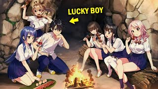 The Lucky Boy Who Survived On A Desert Island With Four Wives And Became The Leader  Manga Recap [upl. by Map560]