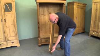 Collapsible Knock Down Pine Wardrobe Assembly Demonstration Video [upl. by Tomi]