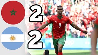 Argentina vs Morocco  2 2   Extеndеd Highlights  Olympics games [upl. by Oca]