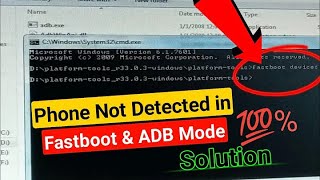 How to Fix Fastboot device not detected  Fastboot Waiting for device fixed 2023 [upl. by Nolie]