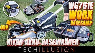 🔥BRUTALE POWER WORX 80V NITRO Akku Rasenmäher WG761E im Test😱  Worx WG761E  Review amp Test [upl. by Patt]