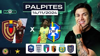 PALPITES DE FUTEBOL PARA O DIA 14 11 2024  BILHETE PRONTO QUINTOU NO MUNDO BET [upl. by Ahsitahs740]