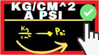 Convertir kgcm2 a Psi  CONVERSIONES [upl. by Balduin]