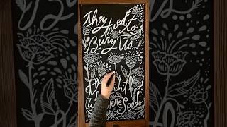 A little joy 🥀🫶🏼 chalkboardart artshorts timelapsedrawing handlettering [upl. by Ardy]