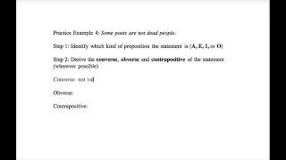 Example 4 Deriving the converse obverse and contrapositive [upl. by Dewayne]