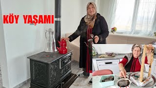 SABAH RUTİNİMİZ SOBA ÜSTÜNDE NOHUTLU HEDİK PİŞİRDİK [upl. by Gleda916]