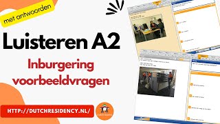 2024 luisteren Inburgering A2  luisteren voorbeeldvragen met antwoorden [upl. by Supen]