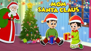 Mummy Santa Claus  Merry Christmas  Animated Story  English Cartoon  Moral Story  PunToon Kids [upl. by Maze]