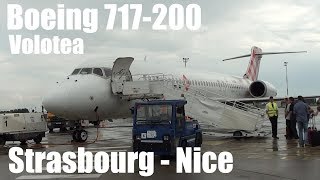 Volotea Boeing 717200 Flight V72518 Strasbourg  Nice [upl. by Truda]