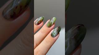 🌳🪵 marble meets the fall szn 🍂 nailart nails nailhacks nailpolish [upl. by Dyl]