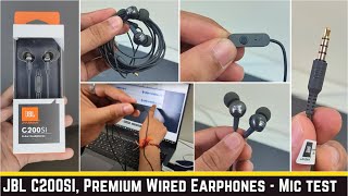 JBL C200SI Premium in Ear Wired Earphones with Mic  Mic test  earphone for office meeting review [upl. by Erl]