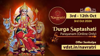 Navratri Day 1  Durga Saptashati Parayan  3 Oct 2024  Live from Bangalore Ashram [upl. by Marcelia]