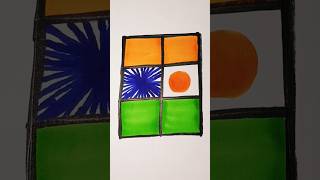 🇮🇳🇳🇪 Flag easy drawing ⬜ independenceday flagdrawing ytshortsvideo ytviralshorts india Niger [upl. by Saticilef]