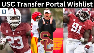 USC Football OffSeason Plan  Transfer Portal Targets  Plan At QB [upl. by Ennayelsel]