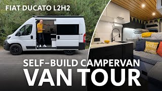 VAN TOUR  UK SelfBuild CAMPERVAN CONVERSION  Fiat Ducato L2H2 [upl. by Eikceb]