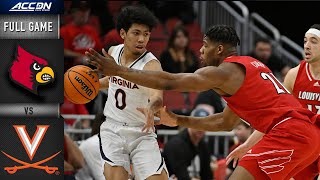 Louisville vs Virginia Full Game Replay  ACC Men’s Basketball 202122 [upl. by Aneekal68]