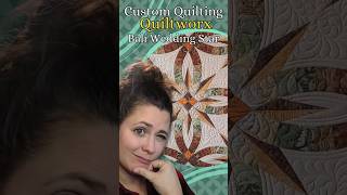 🧵Custom Longarm Machine Quilting Bali Wedding Star Quiltworx Quilt💍quilting longarmquilting [upl. by Leahcimsemaj]