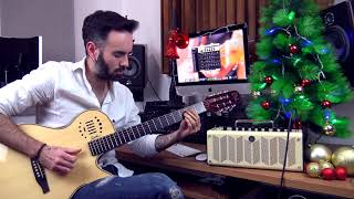 Christmas Slide Song  Godin Multiac Steel Duet Ambiance through Yamaha THR10  Unai Iker [upl. by Imefulo]