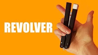 Butterfly Knife Tricks for Beginners 173 Revolver [upl. by Dnalrah727]