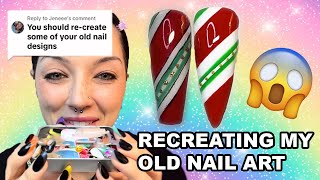 Recreating My Old Nail Art  Gel Nail Tutorial [upl. by Vierno]