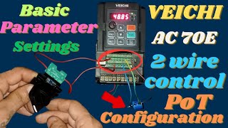 Veichi vfd 2 wire control system wiring and programming in hindi [upl. by Areip]