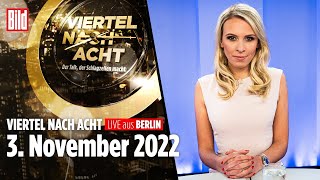 🔴 Viertel nach Acht – 3 November 2022  ua mit Nena Brockhaus und Marcel Reif [upl. by Galatea]